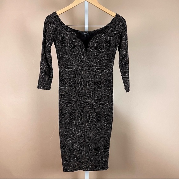 Iris Medium Sequin Bodycon Gold/Brown/Black Mini Dress Formal Sweetheart - Picture 1 of 8